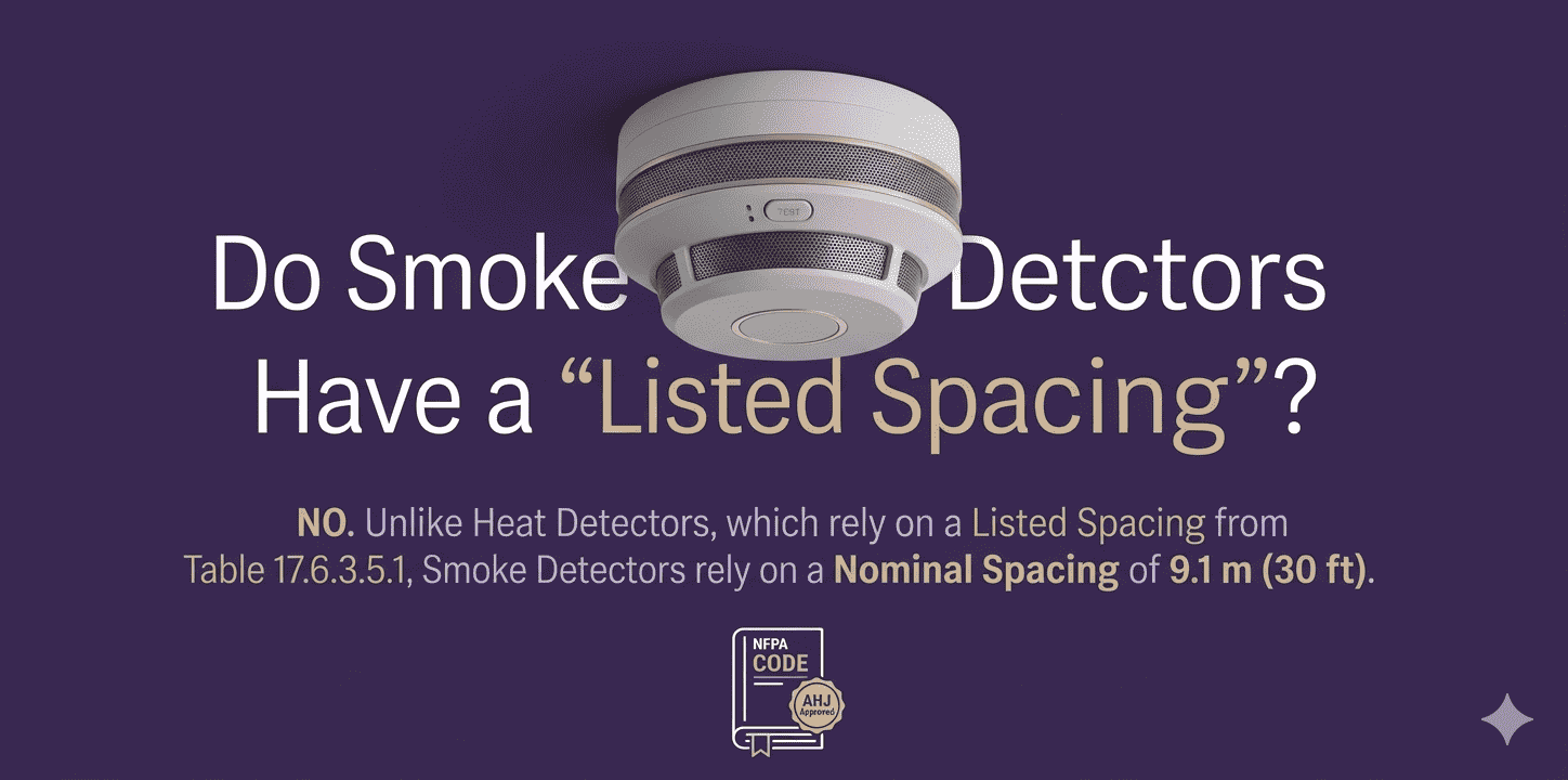 Do Smoke Detectors Have a "Listed Spacing"?